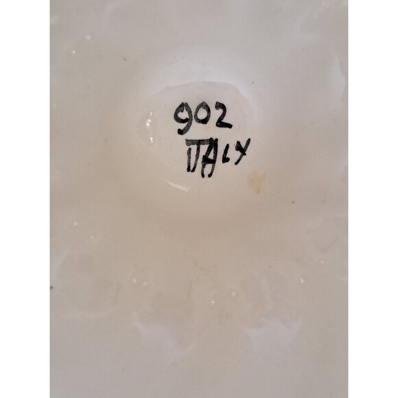 Hand-Painted Ceramic Bundt Mold Made In Italy Wall Hanging Rope 902 Marking Vtg - Picture 4 of 7